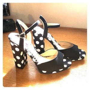 Betsey Johnson “Isla” polka dot heels